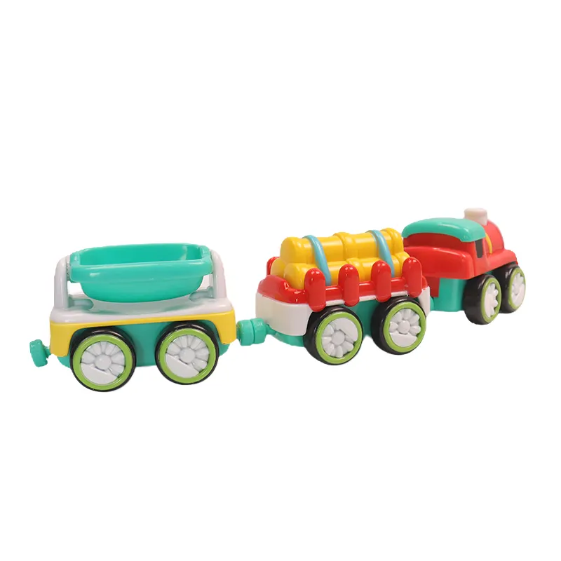 Zhansheng 2024 New Design Food Security Certification Material Movable Connection Truck Train Magnet Toy Car Set