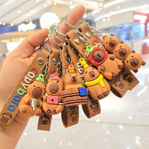 Llavero de PVC con diseño de capibara transfronterizo, serie linda y creativa, colgante para bolso de pareja - Product Image 1