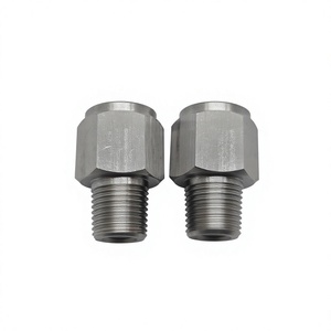 Adaptador de Rosca de 1/8" NPT Macho a M10x1.0 Hembra, Acero Inoxidable 304, Mecanizado por CNC, para Manómetros de Presión de Aceite - Product Image 1