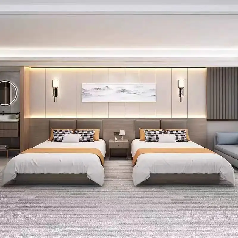 Lüks Modern tasarım özel daire otel yatak odası mobilyası