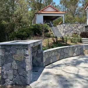 Màu Xám không thường xuyên văn hóa đá tự nhiên Slate thạch anh lỏng điên đá tường ốp cho bên ngoài bức tường Ốp - Product Image 5