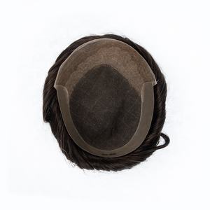 Toupee para Hombre de Cabello Humano Natural Indio, Aspecto Natural, Base Mono con PU Alrededor y Encaje en la Parte Delantera, en Stock - Product Image 1