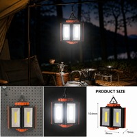 Lampe de travail LED magnétique rechargeable 1000LM, double rotation USB-C, lampe d'inspection COB pour réparation automobile, garage, camping