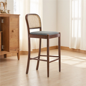 Tabourets <span class=keywords><strong>de</strong></span> <span class=keywords><strong>bar</strong></span> <span class=keywords><strong>de</strong></span> restaurant modernes <span class=keywords><strong>de</strong></span> style européen, chaise <span class=keywords><strong>de</strong></span> salle à manger en bois <span class=keywords><strong>de</strong></span> couleur noyer doux, lot <span class=keywords><strong>de</strong></span> <span class=keywords><strong>6</strong></span> en gros - Product Image 1