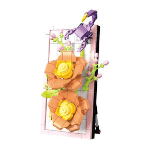 Набор для сборки 3D-модели цветка из пластиковых блоков, 273 детали, для декоративного оформления и дизайна - Product Image 3