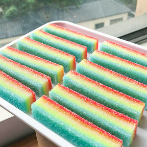 Simüle yumuşak şeker Pinching ekşi kum gökkuşağı uzun şeritler Taba Squishy oyuncak Ultra yumuşak stres giderici Lookalike Gummies - Product Image 3