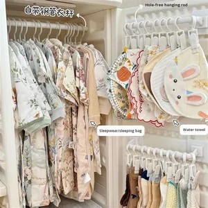 Scaffale Pieghevole Multifunzionale <span class=keywords><strong>da</strong></span> Parete per Camera dei Bambini, Organizzatore DIY <span class=keywords><strong>da</strong></span> Scrivania a 5 Ripiani per Asciugamani e Biancheria Intima - Senza Foratura - Product Image 4