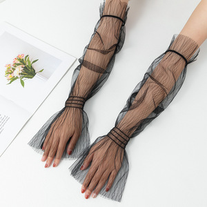 Elegantes Mangas Desmontables de Encaje con Delicados Volantes en <span class=keywords><strong>los</strong></span> Puños, Diseño Transparente y Cierre Elástico para un Accesorio Único - Product Image 6