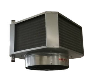 Unité de chauffage à <span class=keywords><strong>eau</strong></span> chaude industrielle à jet d'air suspendue au plafond de 17 kW, ventilateur à bobine, faible <span class=keywords><strong>bruit</strong></span>, grand volume d'air, économie d'énergie - Product Image 2