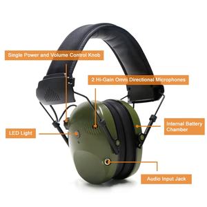 Электронные Наушники шумоподавление Охота активная Защита слуха тактические спортивные наушники для стрельбы - Product Image 4