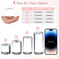 Présentoirs de rehausseurs de blocs en acrylique, base de support de cube en acrylique poli transparent pour bijoux, parfum, figurines à collectionner