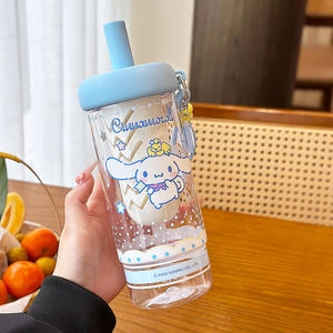 Botella de agua de plástico Zuo Mu My Melody con pajita y cuerda para transportar, libre de BPA, para niñas, regalo de regreso a clases 2026 - Product Image 5