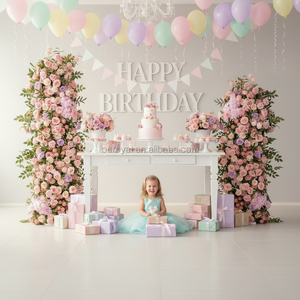 Décoration de mariage romantique en gros : Arche de fleurs artificielles en soie blanches, roses et rouges, toile de fond et tour à gâteaux pour cérémonie de mariage et fête - Product Image 2