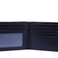 Dompet Kulit Rusa Hitam Mewah Unisex Menbense Berkualitas Tinggi, Penjepit Sudut Besi Multi-Kartu, Fitur Anti Maling Multifungsi