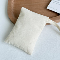 Kantong Serut Katun-Linen Alami Ramah Lingkungan Dapat Digunakan Kembali Kantong Kosong Beraroma Bunga Kering Potpourri Lavender
