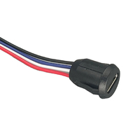 Connecteur USB Type C femelle à 4 voies à encliquetage pour montage sur panneau, prise d'alimentation pour câble de charge