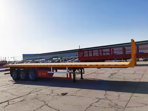 Remolque de Plataforma Plana de 2 Ejes/3 Ejes y 12.5 m, Semirremolque de Plataforma para Contenedores de 20 Pies/40 Pies - Product Image 2