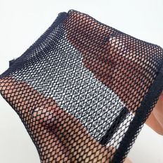 Parrucca con nastro adesivo nero da uomo - Product Image 1