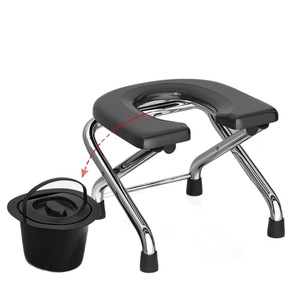 Tabouret de toilette pliant 111 en acier inoxydable avec coussinet antidérapant pour personnes âgées et femmes enceintes - Product Image 5