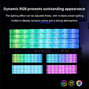 Juhor RGB 32GB kiti (16GB * 2) DDR5 7200MHz CL36 XMP Intel 1.4v UDIMM tamponsuz ECC yüksek performanslı oyun masaüstü - Product Image 2