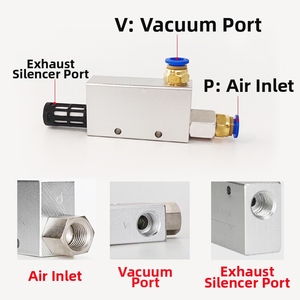 مولد تفريغ عالي التدفق من دي آي آي مع ملحقات هوائية وأداة تعمل بالهواء المضغوط وكأس شفط مطاطي ومفتاح كاتم للصوت طراز سي في-25 إتش إس-سي كيه - Product Image 4