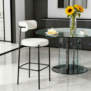 <span class=keywords><strong>Tabouret</strong></span> <span class=keywords><strong>de</strong></span> <span class=keywords><strong>bar</strong></span> moderne en bouclé <span class=keywords><strong>blanc</strong></span> Chaises <span class=keywords><strong>de</strong></span> <span class=keywords><strong>bar</strong></span> rembourrées à hauteur <span class=keywords><strong>de</strong></span> comptoir avec dossier et repose-pieds pour cuisine, salle à manger, <span class=keywords><strong>bar</strong></span> à la maison - Product Image 5
