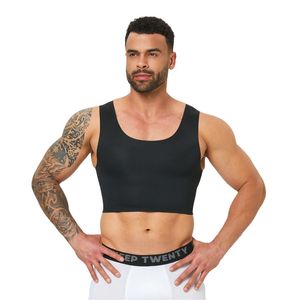 수술 없이 남성 유방증을 해결하세요 남성용 유방 압박 반팔 셔츠 남성 가슴 및 유방용 - Product Image 2