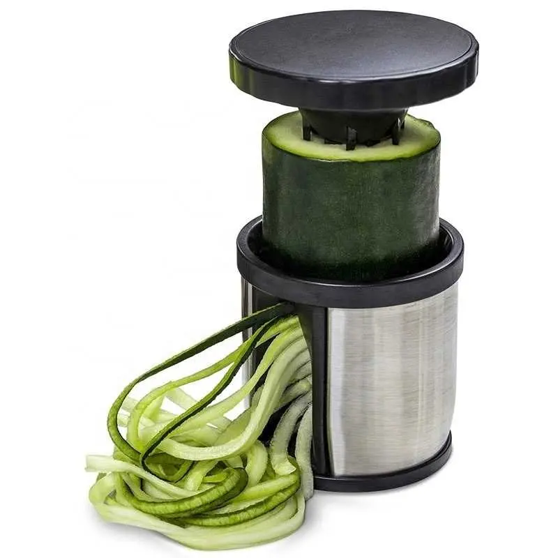 Affettatrice portatile in acciaio inossidabile affettatrice a spirale tagliaverdure Spiralizer di zucchine utensili da cucina gadget da cucina accessori