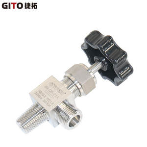 QF-21A QF-2A Stainless Steel 316 Diaphragm Cylinder <b>Valve</b> PZ19.2 W21.8 <b>Needle</b> Type for Laboratories - Product Image 2