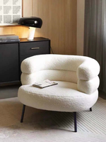 Fauteuil de salon pliable moderne de luxe nordique avec structure en bois massif pour chambre, extérieur, villa, salon, accent Teddy