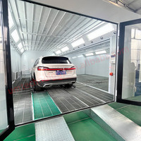 Équipement de peinture automobile aux normes européennes Four de cuisson à base d'eau avec brûleur diesel Système de chauffage Cabine de pulvérisation de peinture