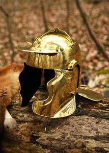 Casco de Centurión Romano Hecho a Mano con Acabado Antiguo, Casco Metálico para Coleccionistas, Temas Históricos, Cosplay y Exhibición Decorativa - Product Image 2