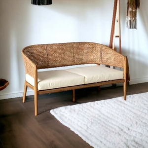 Luxury Design Comfortable Two-Seat Modern Natural Bamboo Sofa Eco-Friendly Villa Park Custom Furniture Set - Product Image 1