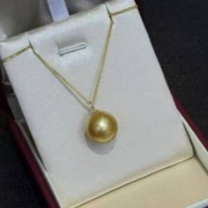 Collar de Plata Pura con Colgante de Cuentas de Oro Natural, Listo para Satisfacer sus Necesidades, Directo de la Tienda de Oro - Product Image 5