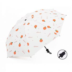 Parapluie promotionnel pliant en trois, personnalisé, noir, anti-UV et anti-pluie, pour étudiants, enfants et femmes, vente en gros - Product Image 1