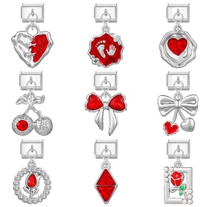 Italian Handmade <b>Red</b> Pendant DIY Bracelet Cross-Border Creative Fashion Charm Accessories - Product Image 4