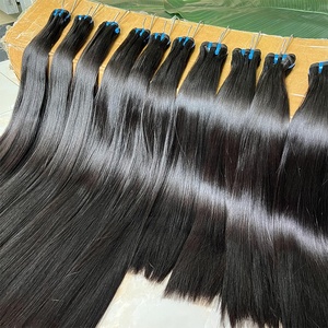 Fabricant de cheveux bruts 100% cuticule alignée os droit faisceau de cheveux humains 15a grade vierge double dessiné vendeur de cheveux vietnamiens