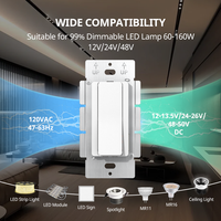 Controlador LED de Voltaje Constante de 120W 160W + Interruptor 2 en 1, Fuente de Alimentación Clase 2, Iluminación LED No Regulable