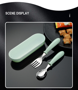 ชุดช้อนส้อมมีดสแตนเลสสำหรับเด็ก ด้ามจับพลาสติก ABS ลดราคา - Product Image 5