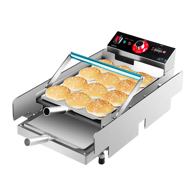 Équipement de cuisson automatique à double couche, équipement Commercial, réchaud à hamburgers électrique
