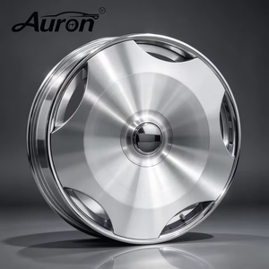 Nouvelles jantes en alliage d'aluminium poli Auron, design multi-rayons, forgées en 2 parties, pour la mise à niveau des voitures particulières, nouvelles jantes - Product Image 1