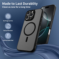 Étui de téléphone portable magnétique de luxe à texture de peau pour iPhone 15 16 Pro Max, coque arrière mate antichoc avec anneau de protection de l'appareil photo