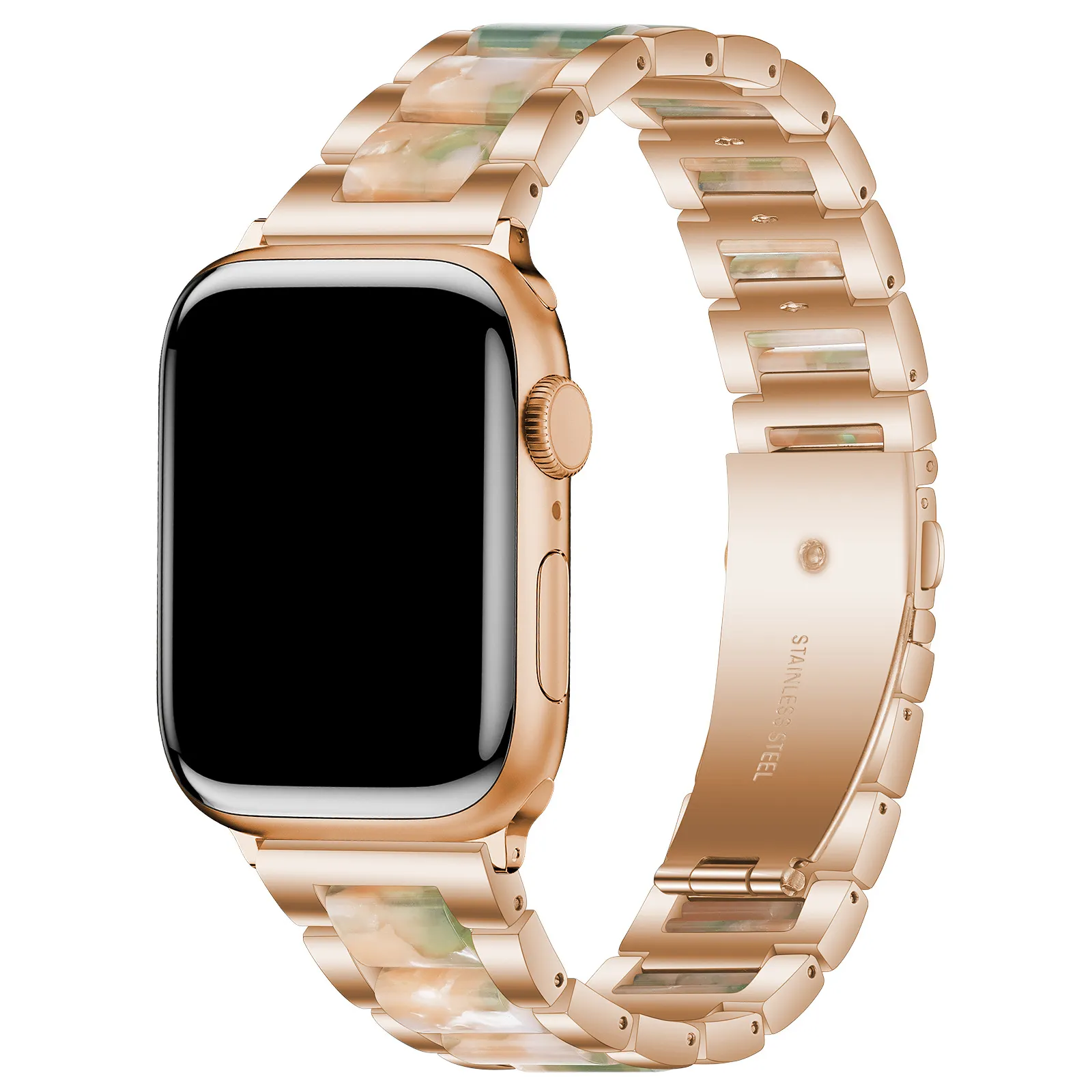 Роскошные Смарт-часы из нержавеющей стали с металлической смолой ремешок для смарт-часов ремешок для Apple Watch U;Ultra