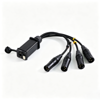 Boîtier audio multipaire 4 canaux XLR vers RJ45, prolongateur de signal audio mâle-femelle vers RJ45 pour performances en direct, DJ, scène, studio d'enregistrement