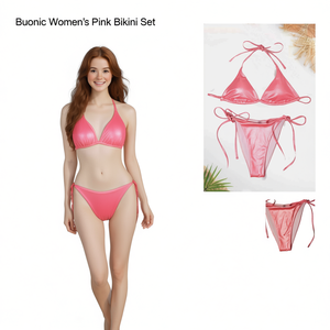 Set Bikini Rosa da Donna Buonic Taglie 42 44 46 Costumi da Bagno Abbigliamento da Spiaggia - Product Image 2