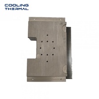 Radiateur à LED personnalisé en alliage d'aluminium anodisé extrudé avec service de fraisage de caloducs en cuivre