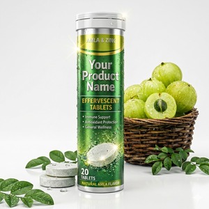 Comprimés effervescents aromatisés à l'Amla, inspirés du zinc, pour boisson gazeuse rafraîchissante instantanée, pack de 20 comprimés - Product Image 1