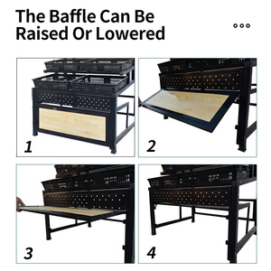 Trái Cây Và Rau Rack Hiển Thị Đứng Kệ Siêu Thị Kim Loại Bán Buôn Hiện Đại 3 Lớp Single Sided Kệ CE/ISO9001 - Product Image 5