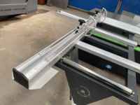 Scie à panneaux multifonctionnelle de précision pour le travail du bois, 45/90 degrés, avec table coulissante, scie à onglets avec roues, coupe 36 pouces, support
