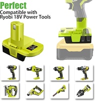 Adaptor Baterai Konversi untuk Baterai Lithium Dewalt/Milwaukee 18V ke Alat Ryobi 18V P105 P107 P108 dengan Pengisian Daya USB